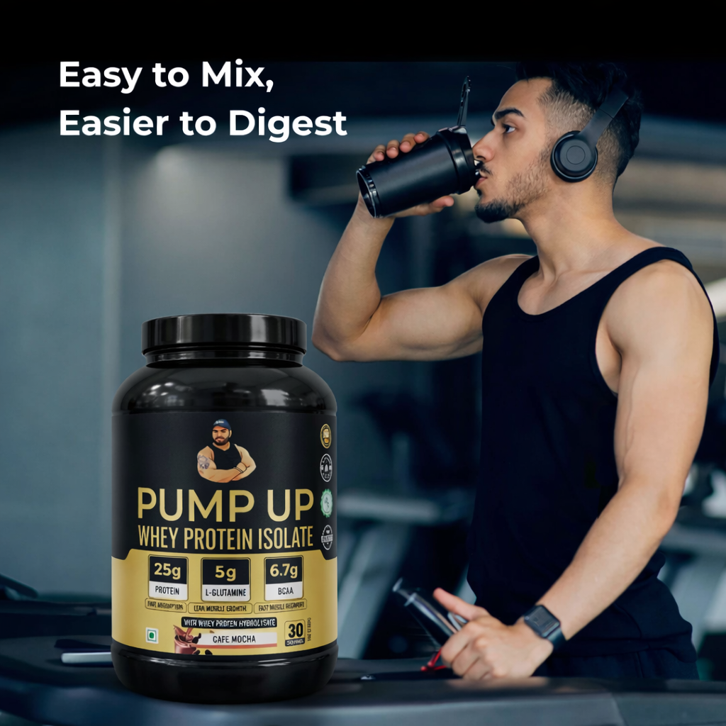 Pump Up Whey Protein Isolate - 1 Kg (2.2 Lb), Cafe Mocha | 25g Protein 💪